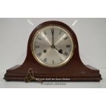 *MAHOGANY CASED "NAPOLEON HAT" WESTMINSTER CHIMES MANTLE CLOCK PROJECT [LQD197]