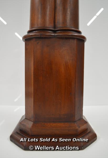 *EARLY 20TH-CENTURY QUALITY MAHOGANY PEDESTAL TORCHIERE PLANT DISPLAY STAND WITH RECTANGULAR TOP AND - Image 2 of 4