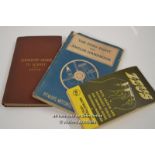 THREE BOOKS, TOURIST'S GUIDE TO SURREY 1887, THE FORD EIGHT ANGLIA HANDBOOK AND ZEUS PRECISION