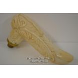 *THUMB CARVED BOVINE BONE HANDLED WALKING STICK HANDLE [LQD197]