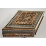 *ANTIQUE INDIAN INLAID DIAMOND-SHAPED BOX [LQD197]