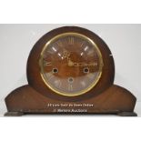 *MAHOGANY CASED SMITH'S MANTLE CLOCK-SPARE/REPAIR / 23CM HIGH [LQD197]