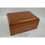 *ANTIQUE TRINKET / JEWELLERY BOX IN MAHOGANY / 24.5 X 16.5 X 12CM [LQD197]