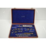 CASED VINTAGE ALLBRIT DRAFTSMENS DRAWING SET