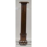 *EARLY 20TH-CENTURY QUALITY MAHOGANY PEDESTAL TORCHIERE PLANT DISPLAY STAND WITH RECTANGULAR TOP AND