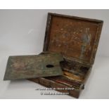 *ARTISTS WOOD TRAVELLING PAINT BOX BRUSHES PALETTE LEFEBVRE [LQD197]