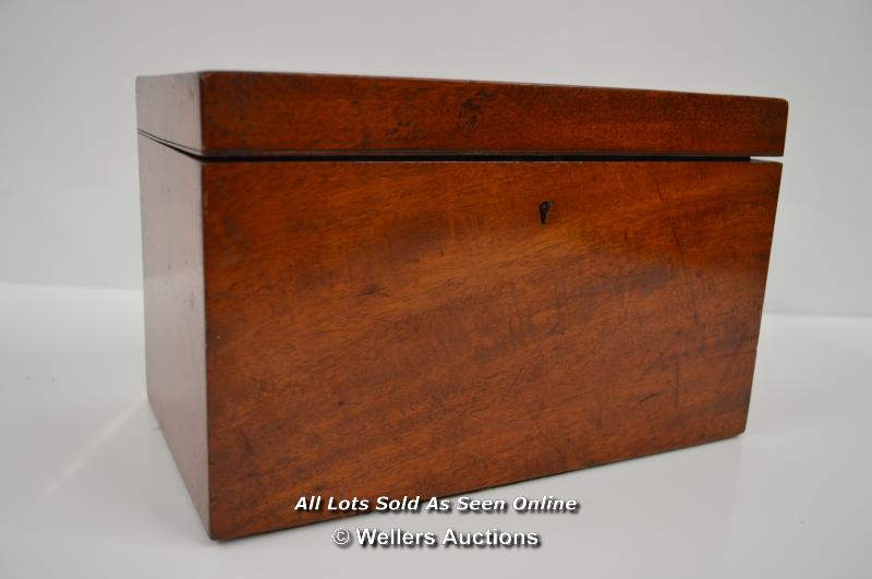 *19C MAHOGANY STATIONARY BOX / 27 X 16 X 17.5 CM [LQD197] - Image 3 of 4