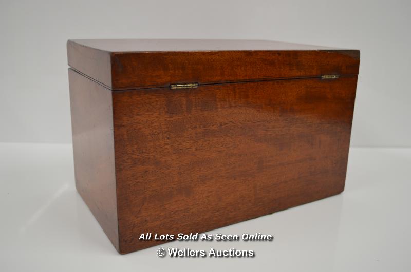 *19C MAHOGANY STATIONARY BOX / 27 X 16 X 17.5 CM [LQD197] - Image 4 of 4