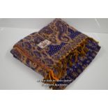 *TIBETAN PURPLE PAISLEY/FLORAL YAK WOOL SHAWL/WRAP/THROW/BLANKET/STOLE [LQD197]