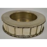 *ANTHONY REDMILE SILVERPLATE & BONE CHAMPANE/WINE COASTER / 18.5CM WIDE [LQD197]