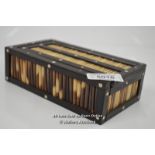 *ANTIQUE EBONY AND PORCUPINE QUILL BOX / 17 X 5 X 9.5 CM [LQD197]