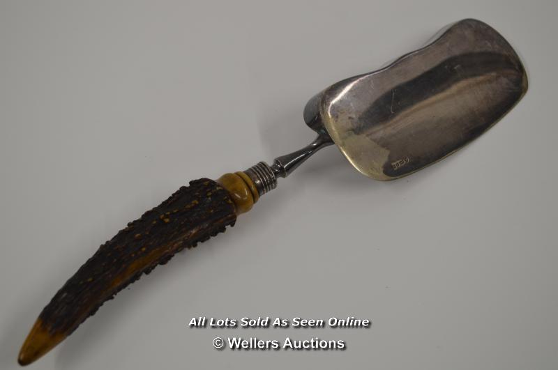 *VINTAGE SHOVEL ANTIQUE REAL HORN HANDLE, FROM AROUND 1920 [LQD197] - Image 2 of 3