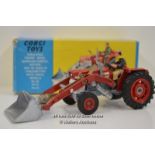 CORGI NO. 69 DIE CAST MASSEY-FERGUSON 165 TRACTOR WITH SHOVEL IN ORIGINAL BOX