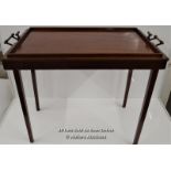 *EDWARDIAN BAILEYS PATENT TABLE-TRAY DUMB WAITER, THE "OSTERLEY" TABLE TRAY', RECTANGULAR WITH