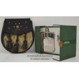 *KINLOCH ANDERSON SEMI DRESS SPORRAN & JAMESON HIP FLASK LISTING FOR ALAIREM-5 [LQD197]