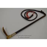 *LADIES OR CHILDS FIRST EQUESTRIAN PLAITED HUNTING WHIP / APPROX 5FT [LQD197]