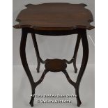 *EDWARDIAN MAHOGANY OCCASIONAL TABLE / 72CM HIGH X 52CM WIDE [LQD188] / LPGBA000000258684753