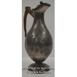 *EPBN SILVER ELECTROPLATED JUG WITH HORN / ANTLER HANDLE / 28CM HIGH [LQD197]