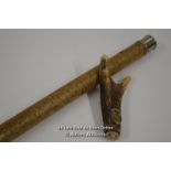 *RED DEER ANTLER THUMB STICK / DAMAGED [LQD197]