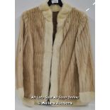 *MINK AND ERMINE FUR COAT / BRANDED CAROL [LQD197]