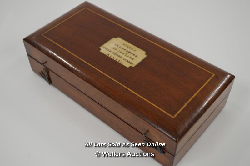 *SYKES HYDROMETER IN FITTED MAHOGANY BOX BY JOSEPH LONG LONDON [LQD197] - Image 3 of 4