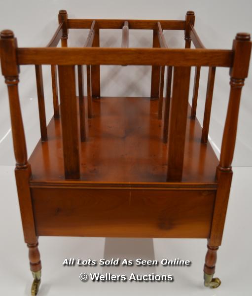 *C.1935 REGENCY STYLE MAHOGANY CANTERBURY WITH DRAWER / DAMAGED [LQD197] - Image 4 of 5