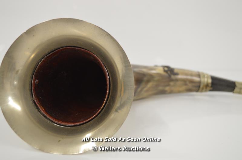 *SILVER METAL MOUNTED HUNTING HORN 19TH CENTURY SCOTTISH [LQD197] - Image 3 of 5