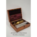 *SIKES BUSS HYDROMETER SET IN FITTED MAHOGANY CASE VINTAGE / CASE 13 X 10 X 4.5CM [LQD197]