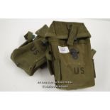 *M1956 UNIVERSAL WEB AMMUNITION POUCHES PAIR VIETNAM WAR US 1969 [LQD197]