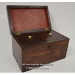 *ROSEWOOD TEA CADDY / 20 X 12 X 12 CM, WITHOUT KEY [LQD197]