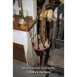 *COLLECTION OF FISHING RODS IN A SNOOKER CUE STAND