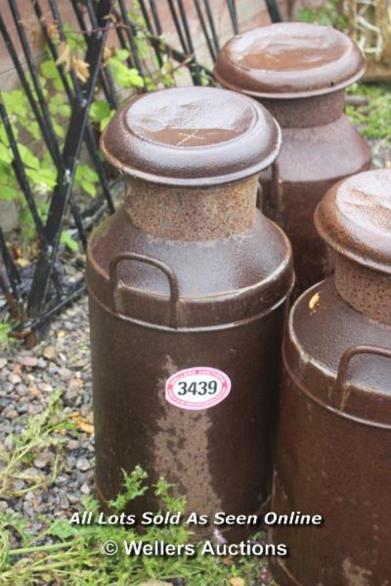 *VINTAGE METAL MILK CHURN, 78CM HIGH