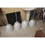 *FIVE CEILING LIGHTS FROM THE ROSE BOWL CRICKET GROUND, SOUTHAMPTON