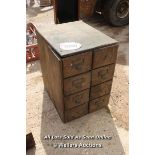 *VINTAGE SET OF EIGHT DRAWERS, 33CM X 40CM X 48CM