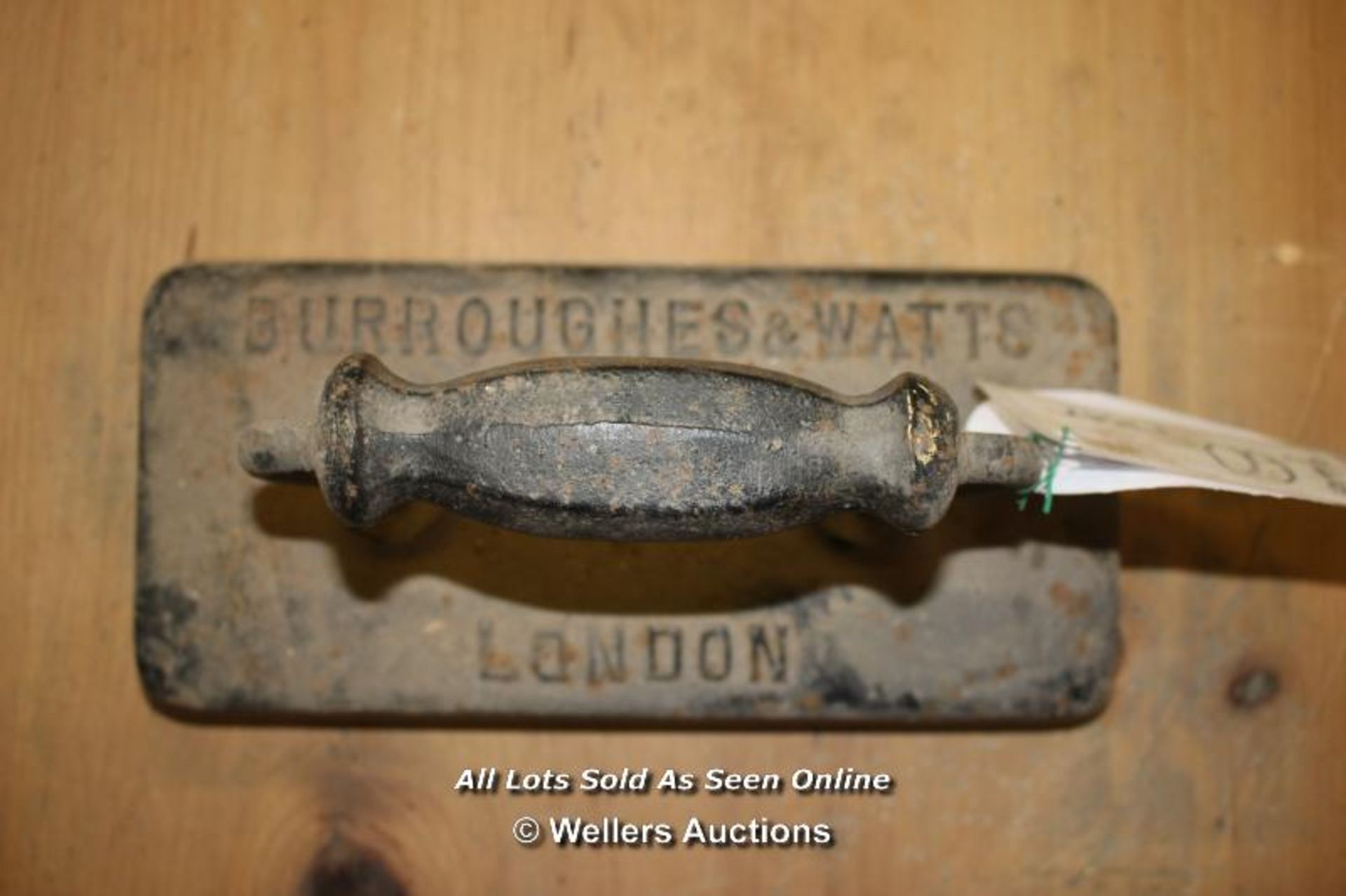 *BURROUGHES AND WATTS OF LONDON CAST IRON BILLIARD TABLE IRON - Image 2 of 2