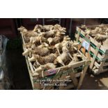 *PALLET OF APPROX 50 CARVED WOODEN SHEEP