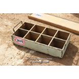 *VINTAGE EIGHT COMPARTMENT WOODEN TRAY