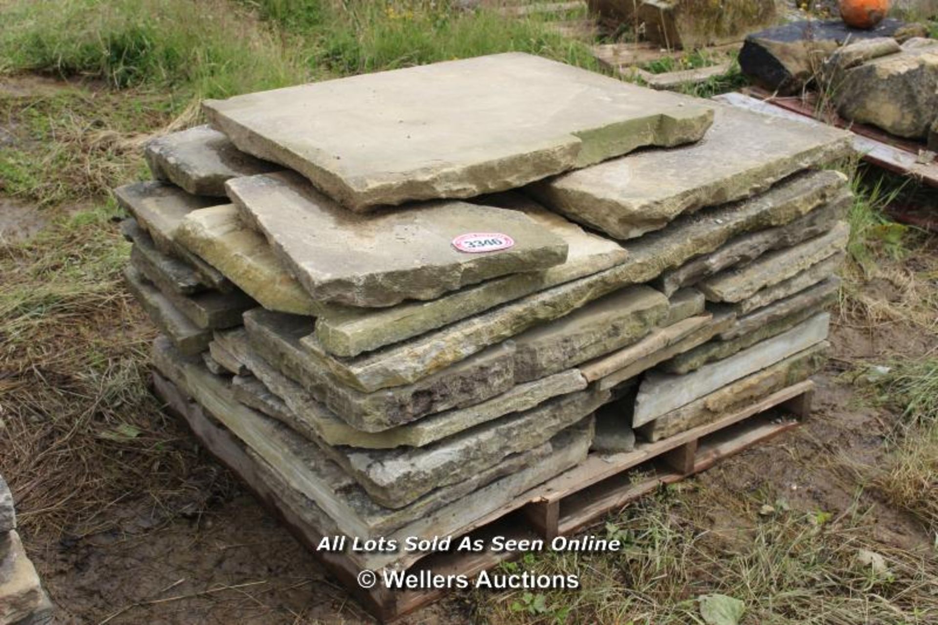 *PALLET OF YORKSTONE SLABS, APPROX 10 SQ MTRS