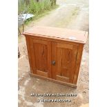 *LOWER CUPBOARD SECTION OF A WOODEN DRESSER, 43CM X 97CM X 92CM