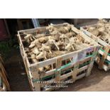 *PALLET OF APPROX 50 CARVED WOODEN SHEEP