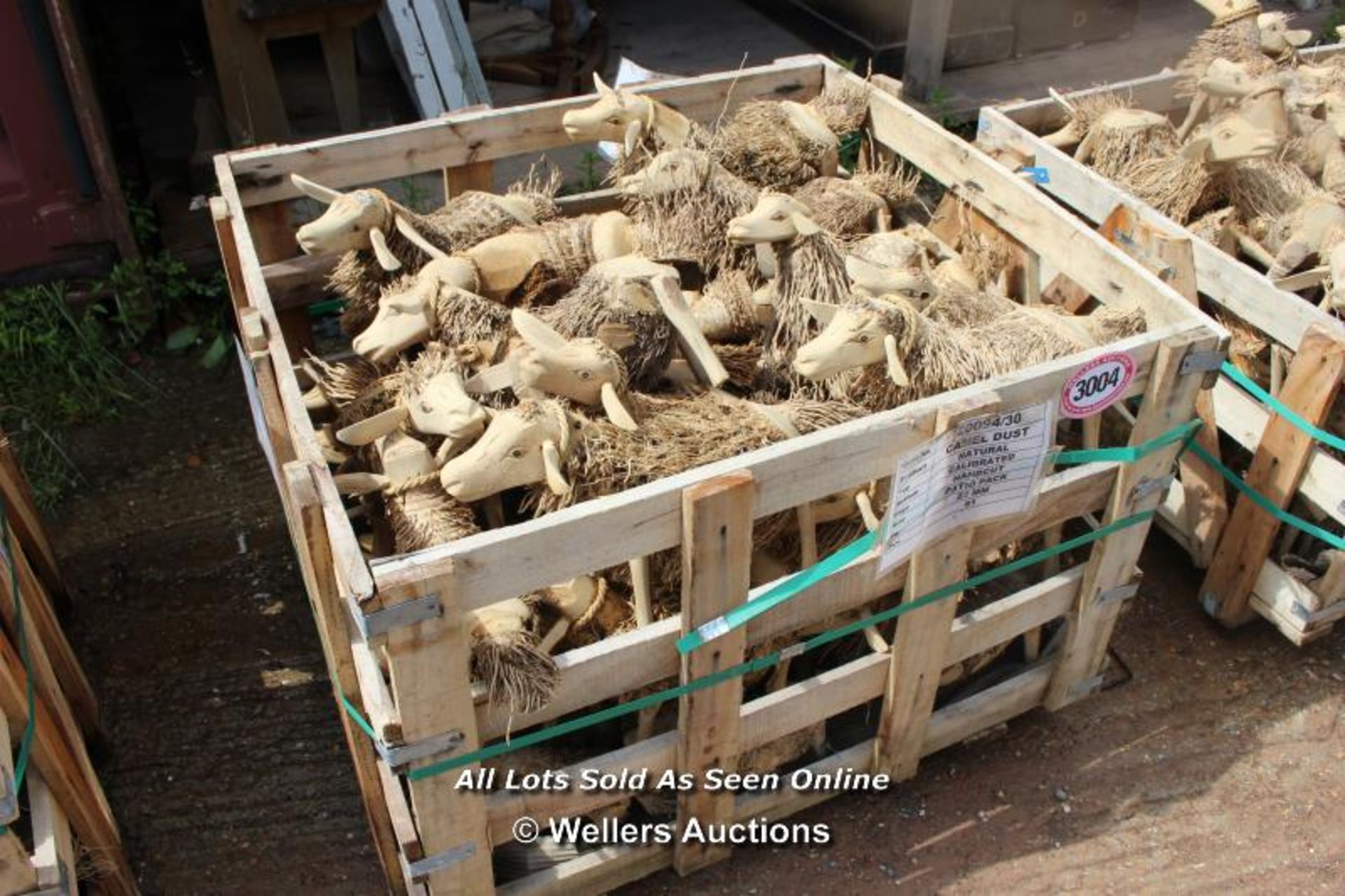 *PALLET OF APPROX 50 CARVED WOODEN SHEEP