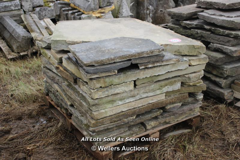 *PALLET OF YORKSTONE SLABS, APPROX 10 SQ MTRS