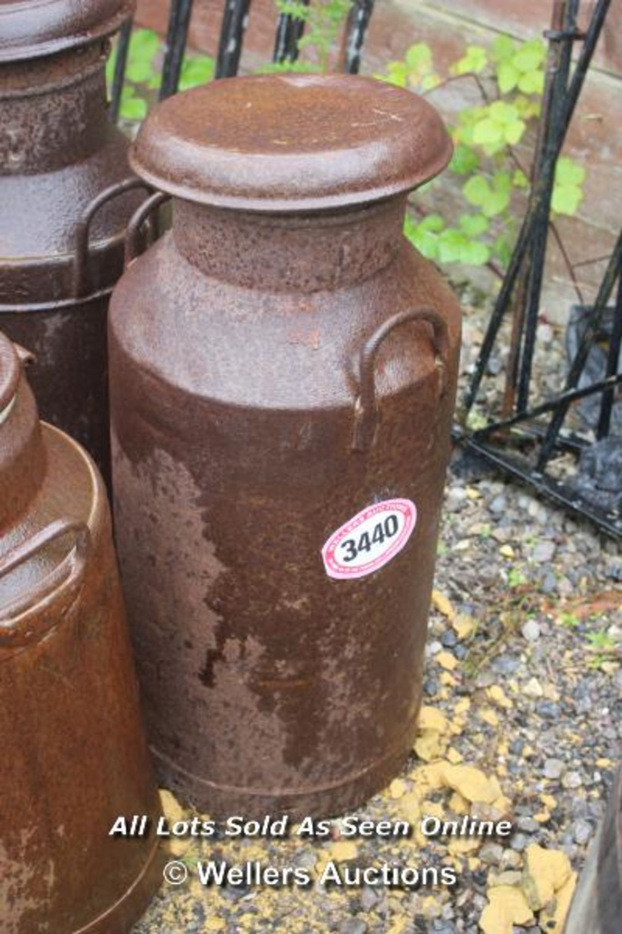 *VINTAGE METAL MILK CHURN, 77CM HIGH