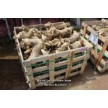 *PALLET OF APPROX 50 CARVED WOODEN SHEEP