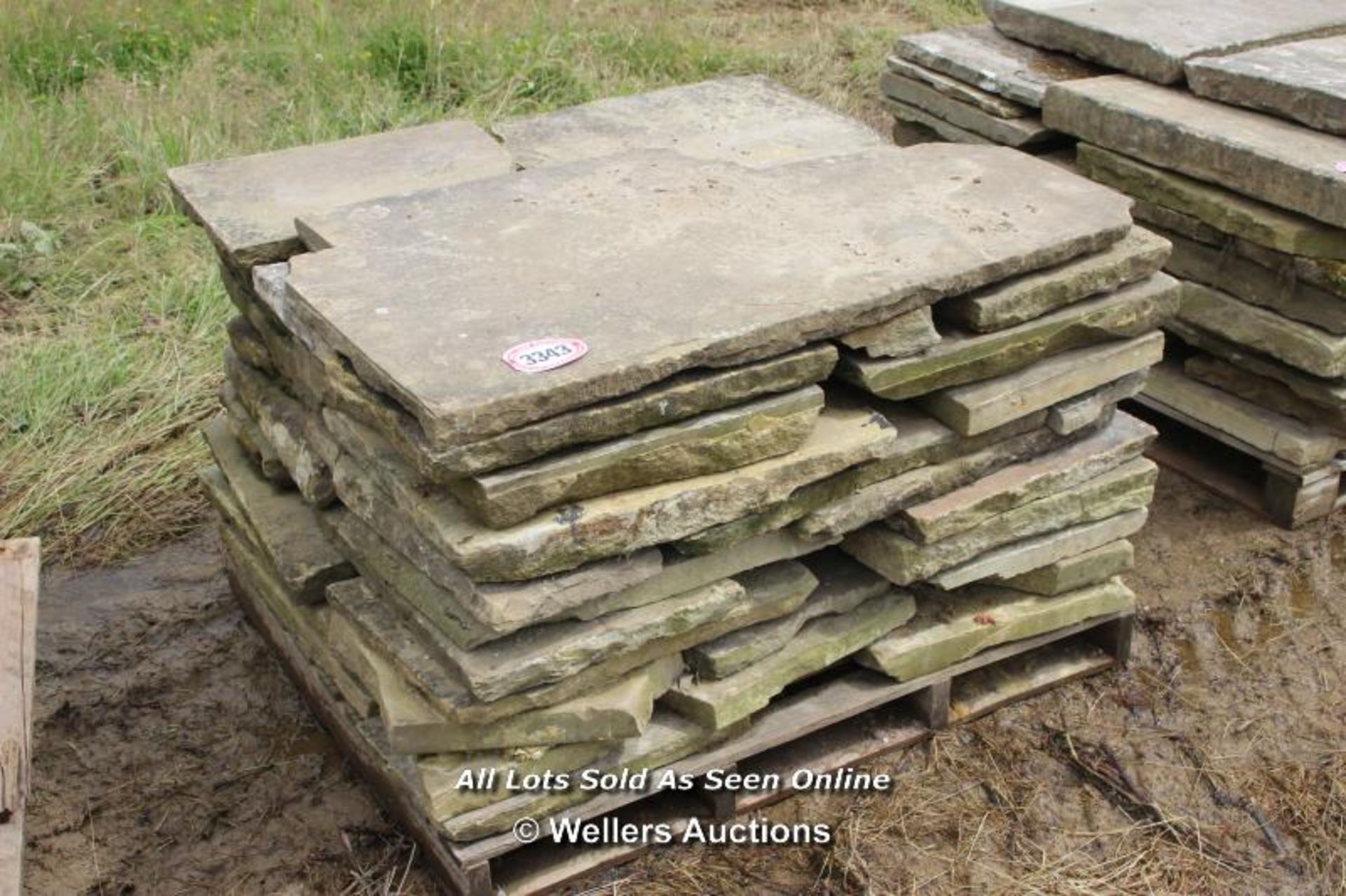 *PALLET OF YORKSTONE SLABS, APPROX 10 SQ MTRS