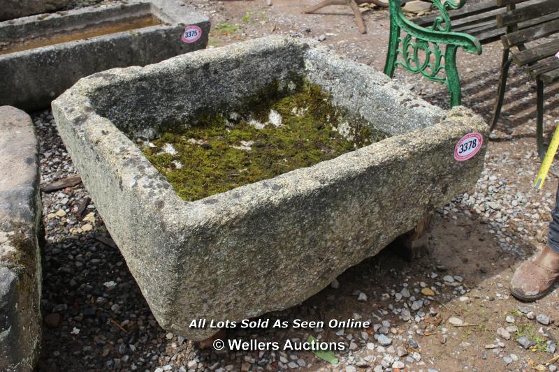 *GRANITE RECTANGULAR TROUGH, 98CM X 84CM X 40CM