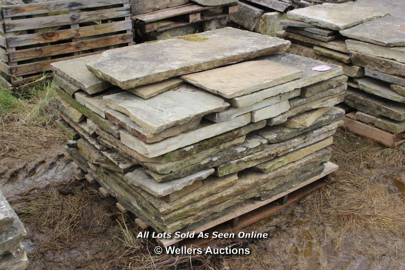 *PALLET OF YORKSTONE SLABS, APPROX 10 SQ MTRS