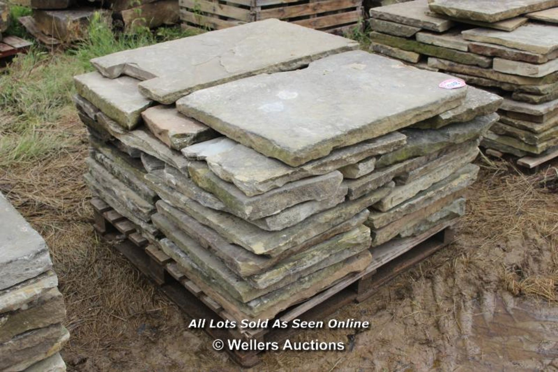 *PALLET OF YORKSTONE SLABS, APPROX 10 SQ MTRS