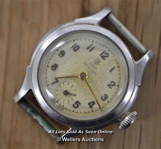 LADIES TUDOR ROLEX 920, CIRCA 1940'S, MANUAL WIND,AGED OFF WHITE COLOURED DIAL WITH ARABIC