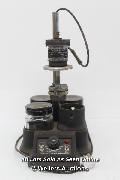 VINTAGE BENRAY WATCH CLEANING MACHINE INCLUDES THREE CLEANING JARS, REPORTED AS WORKING ORDER